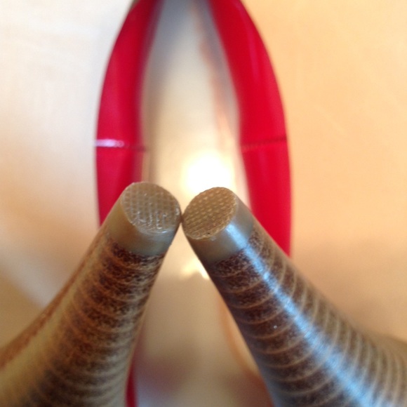 Red Peep Toe Heels NWT - Picture 4 of 8